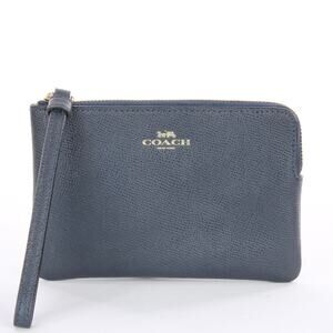 Coach Crossgrain Leather Zip Wristlet